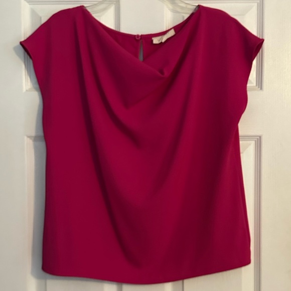 Melloday Hot Pink Cowl Neck Top - Picture 2 of 4